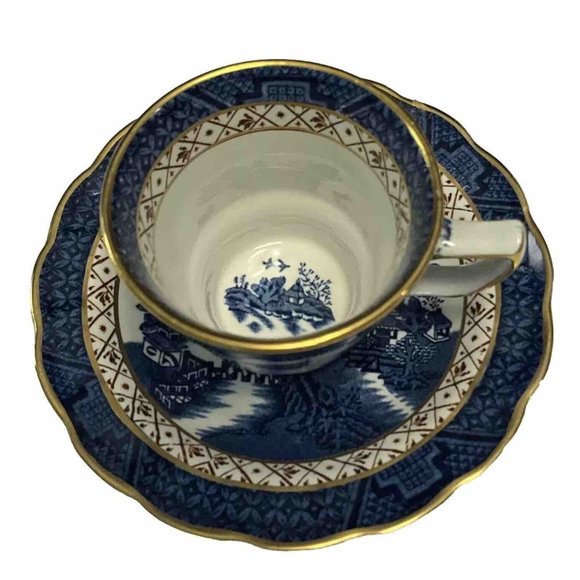Cup & Saucer Set Real Old Willow by Booths with Gold Trim - Picture 2 of 7